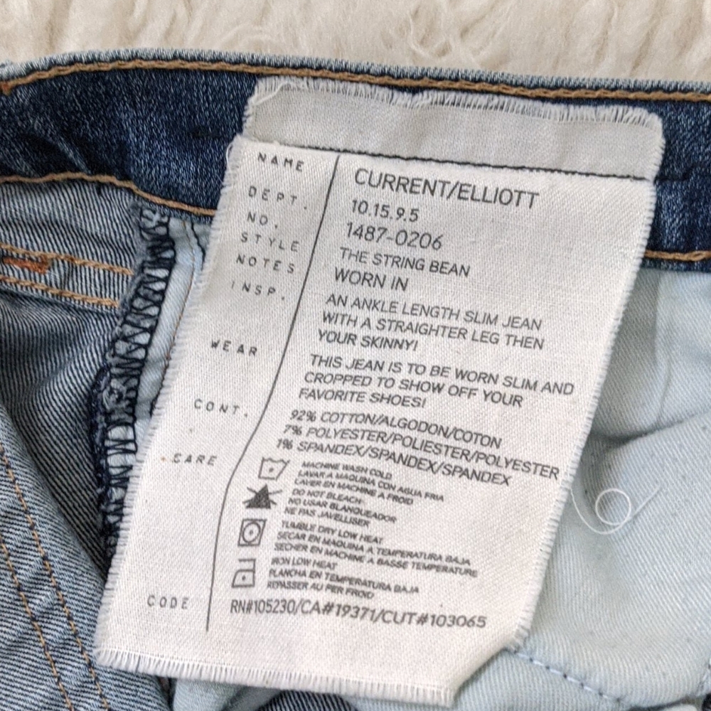 Current/Elliott The String Bean Jeans | Worn-In B… - image 4